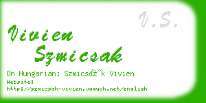 vivien szmicsak business card